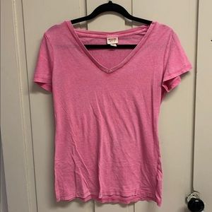 Pink V-Neck Tee